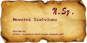 Novotni Szalviusz névjegykártya